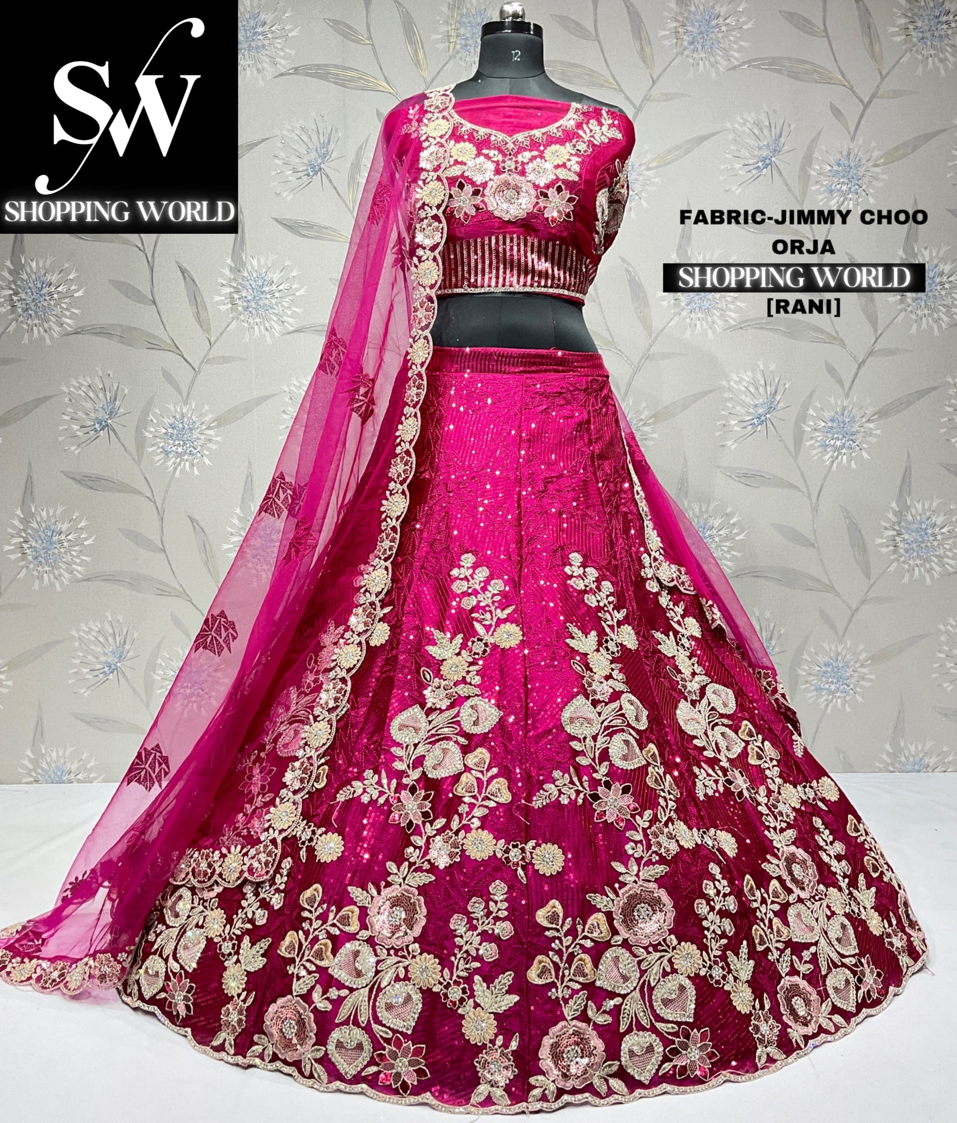 Majestic dark rani pink lehenga - Shopping World