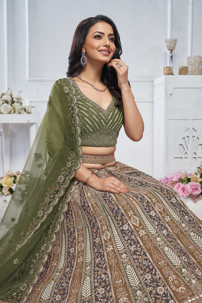 Khoobsurat green lehenga