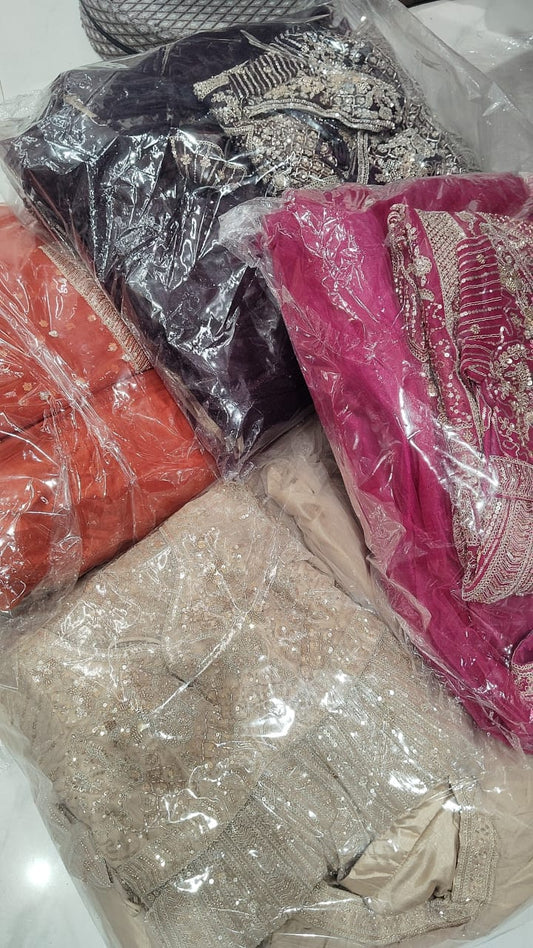 Beautiful Rust Orange Farshi garara muslim Bride Special Indo Dress