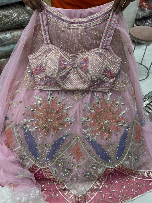 PDP Pink Crop Top Lehenga