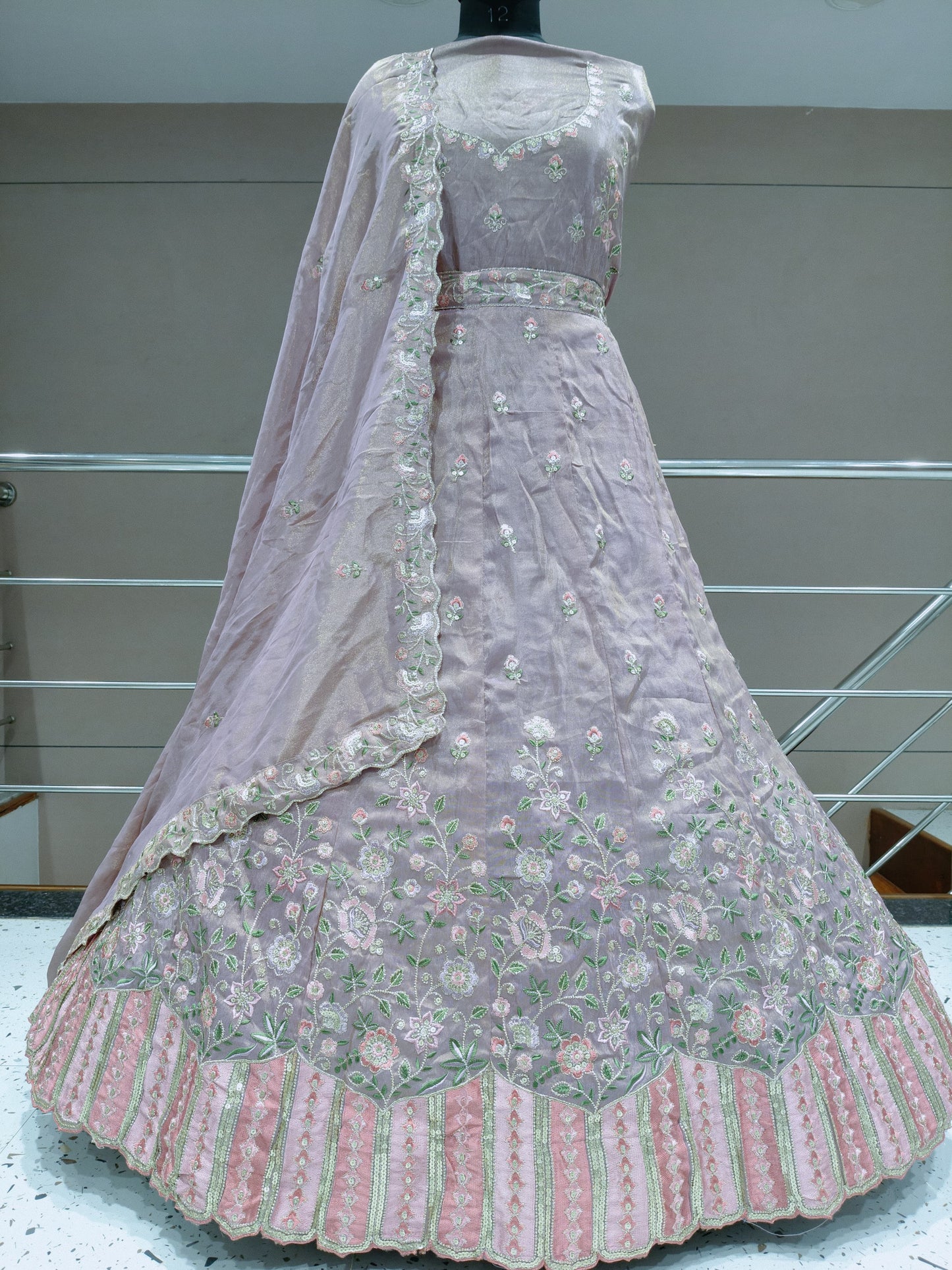 Peach Designer Lehenga