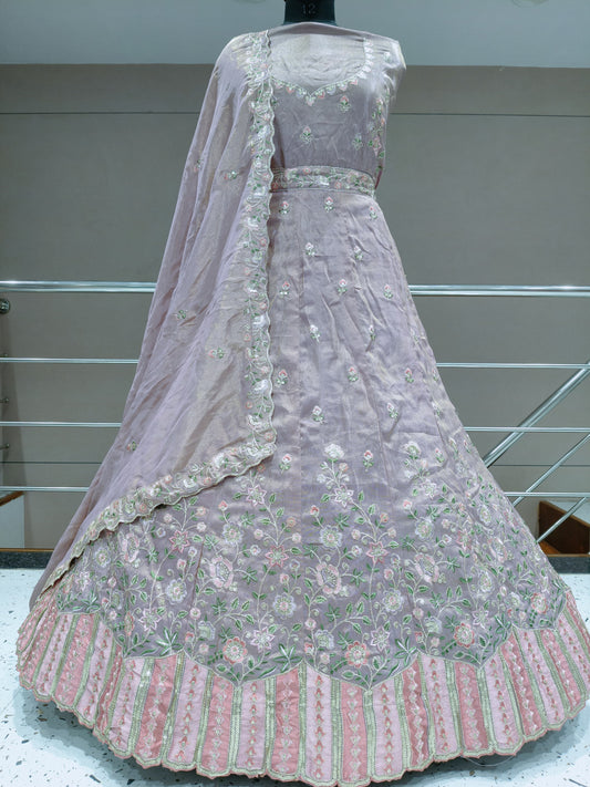 Lavender Designer Lehenga