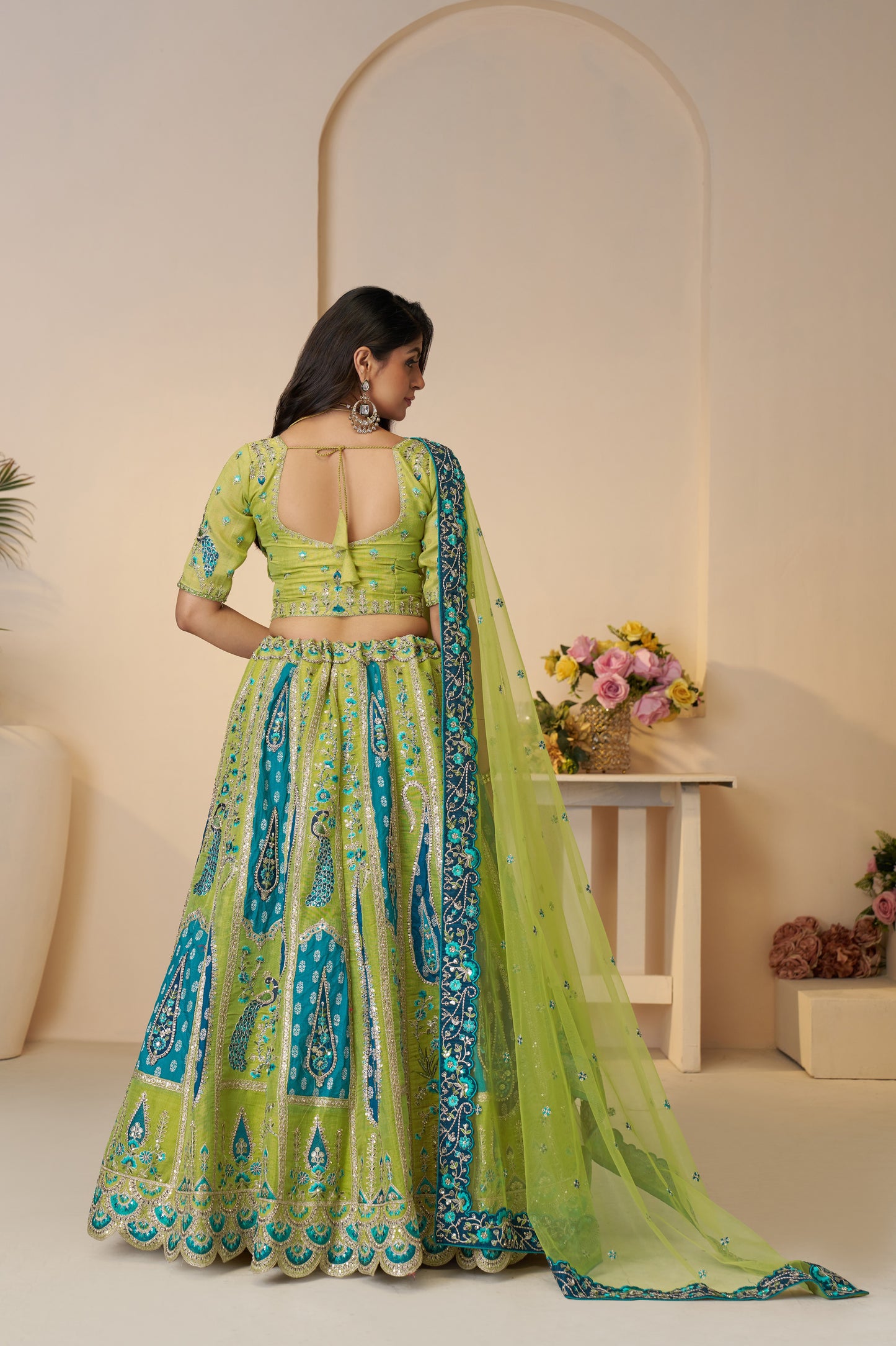 Amazing green girlish lehenga 484