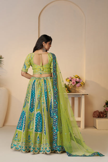 Amazing green girlish lehenga 484