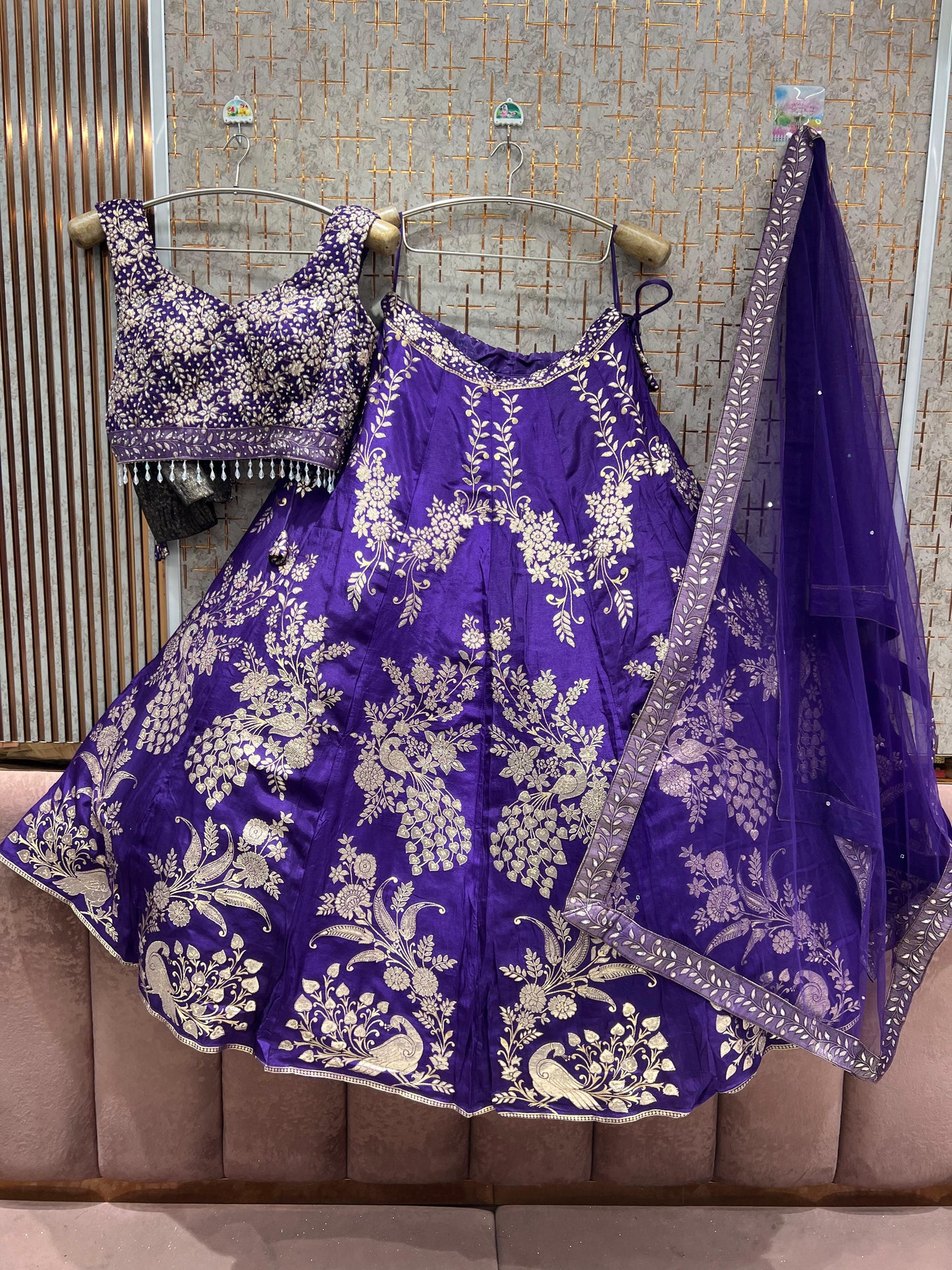 Lovely Blue crop Top Lehenga