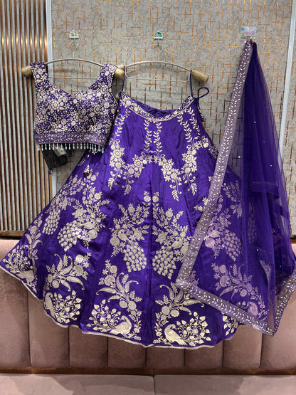 Lovely Blue crop Top Lehenga