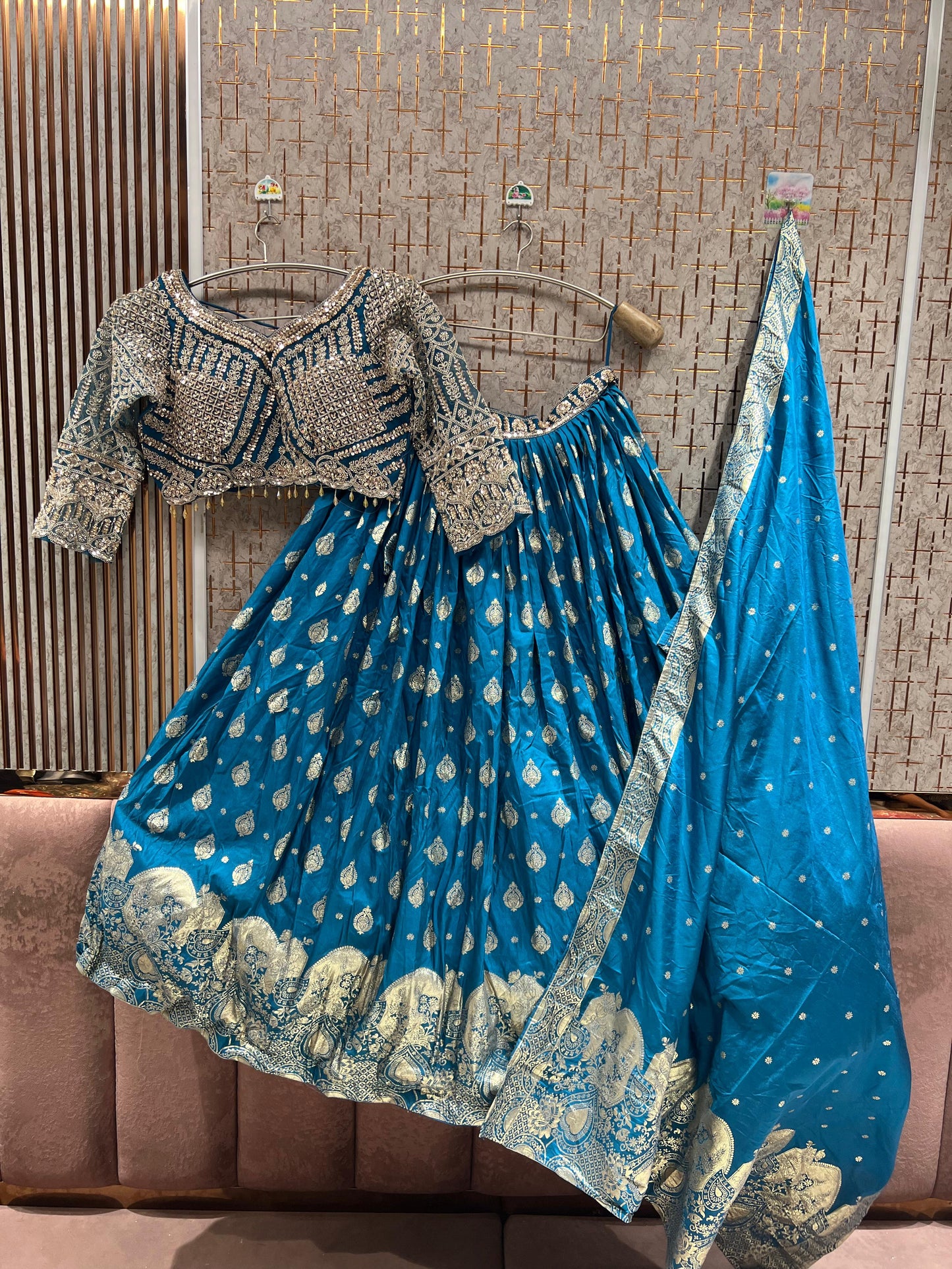 Purple Crop Top Lehenga