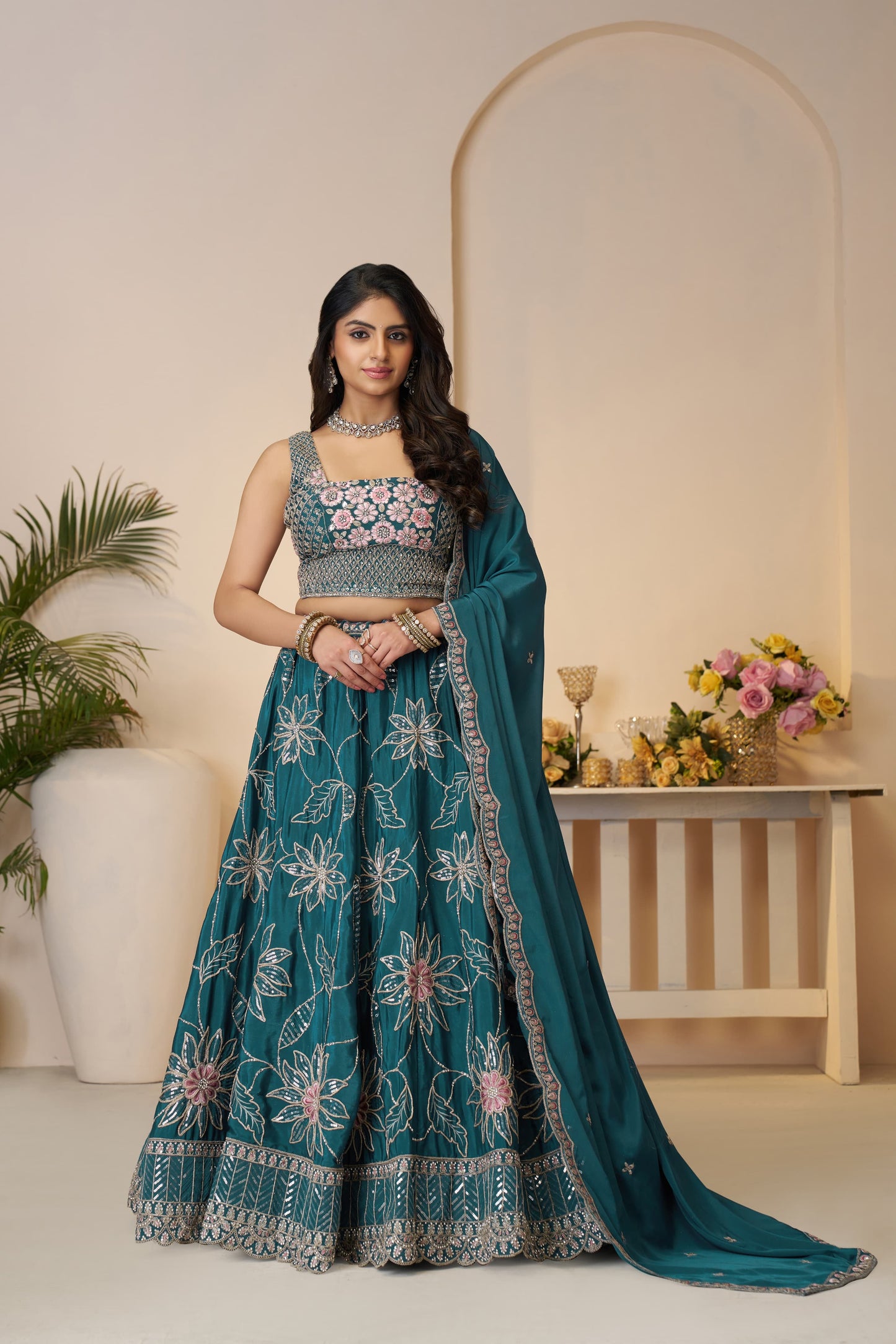 Engaging blue lehenga 28
