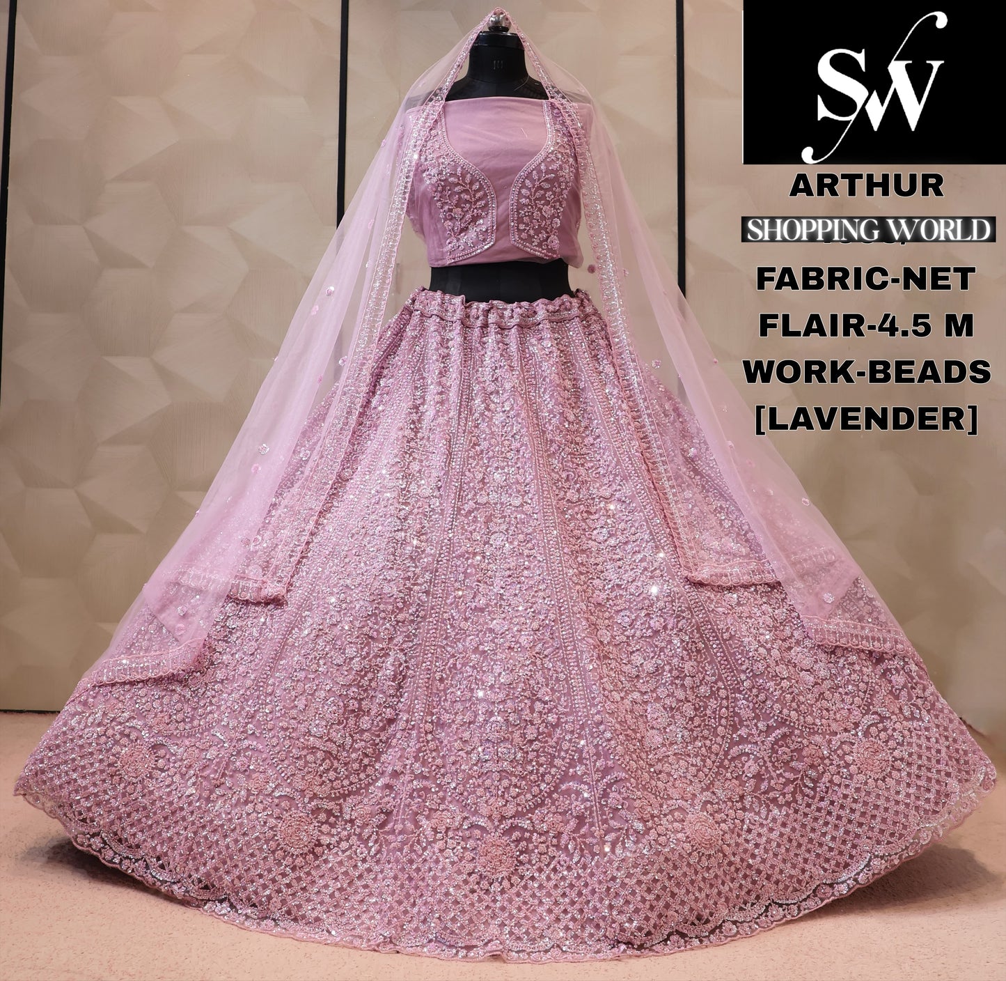 Net pink Lehenga