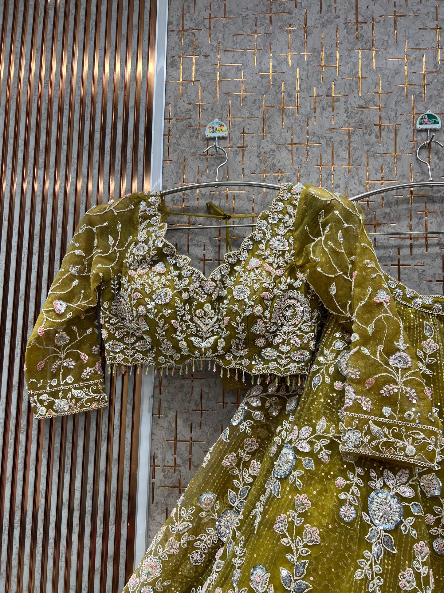 Lovely Lilac Crop Top Lehenga