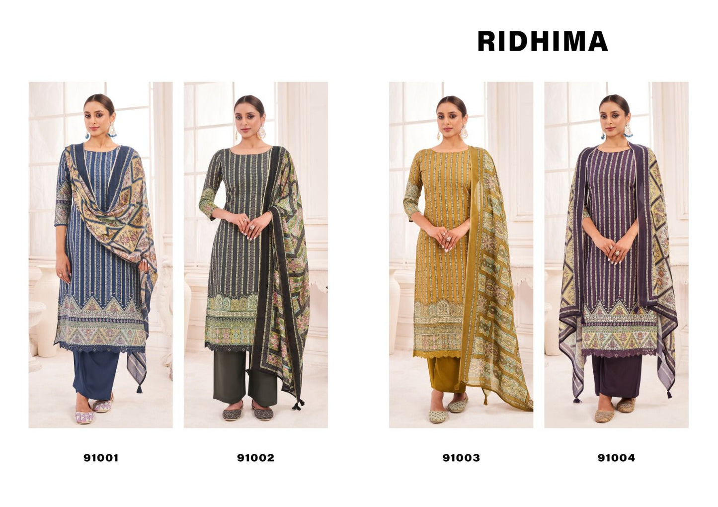 Fabulous blue green yellow wine unstitched salwar suit dress material (free size)