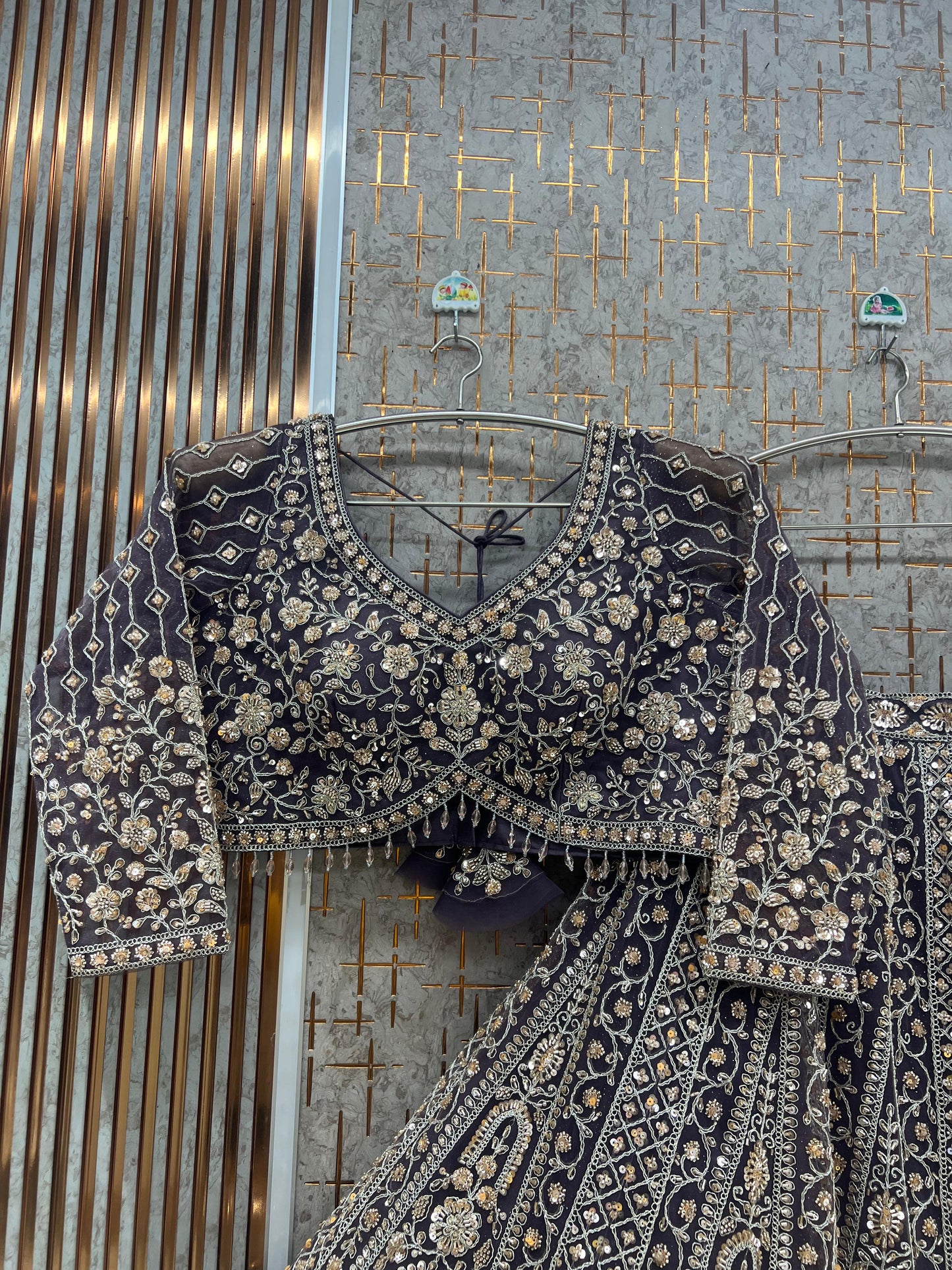 Red Crop Top Lehenga