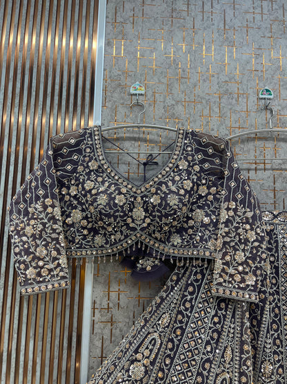 Red Crop Top Lehenga