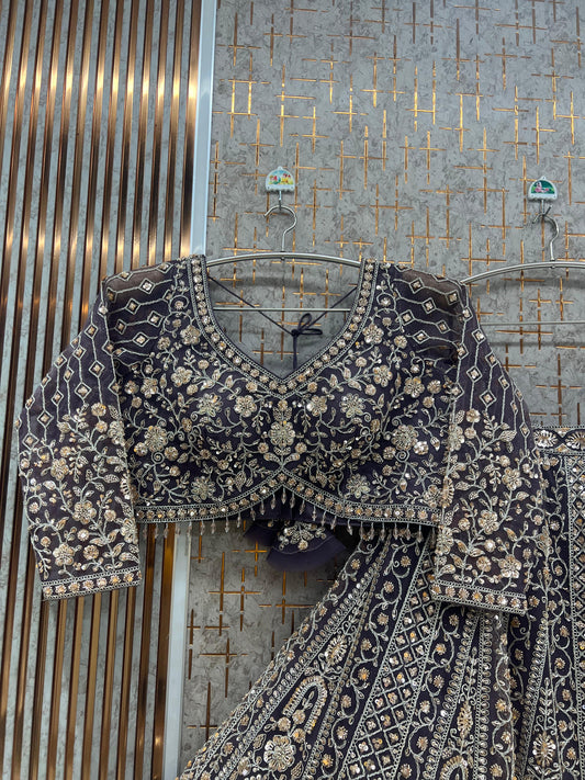 Red Crop Top Lehenga - Shopping World