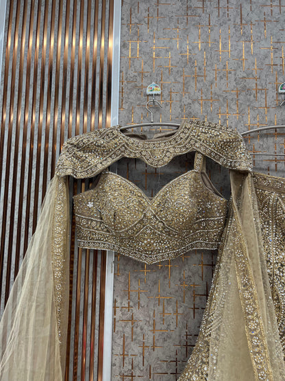 Chiku golden Crop Top Lehenga