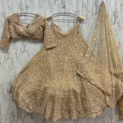 Fantastic green crop top Lehenga