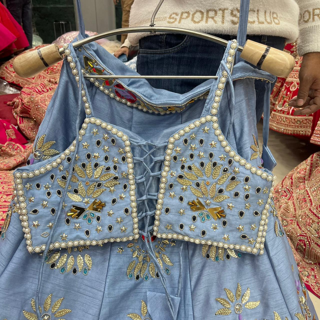 Amazing White Pdp crop Top Lehenga