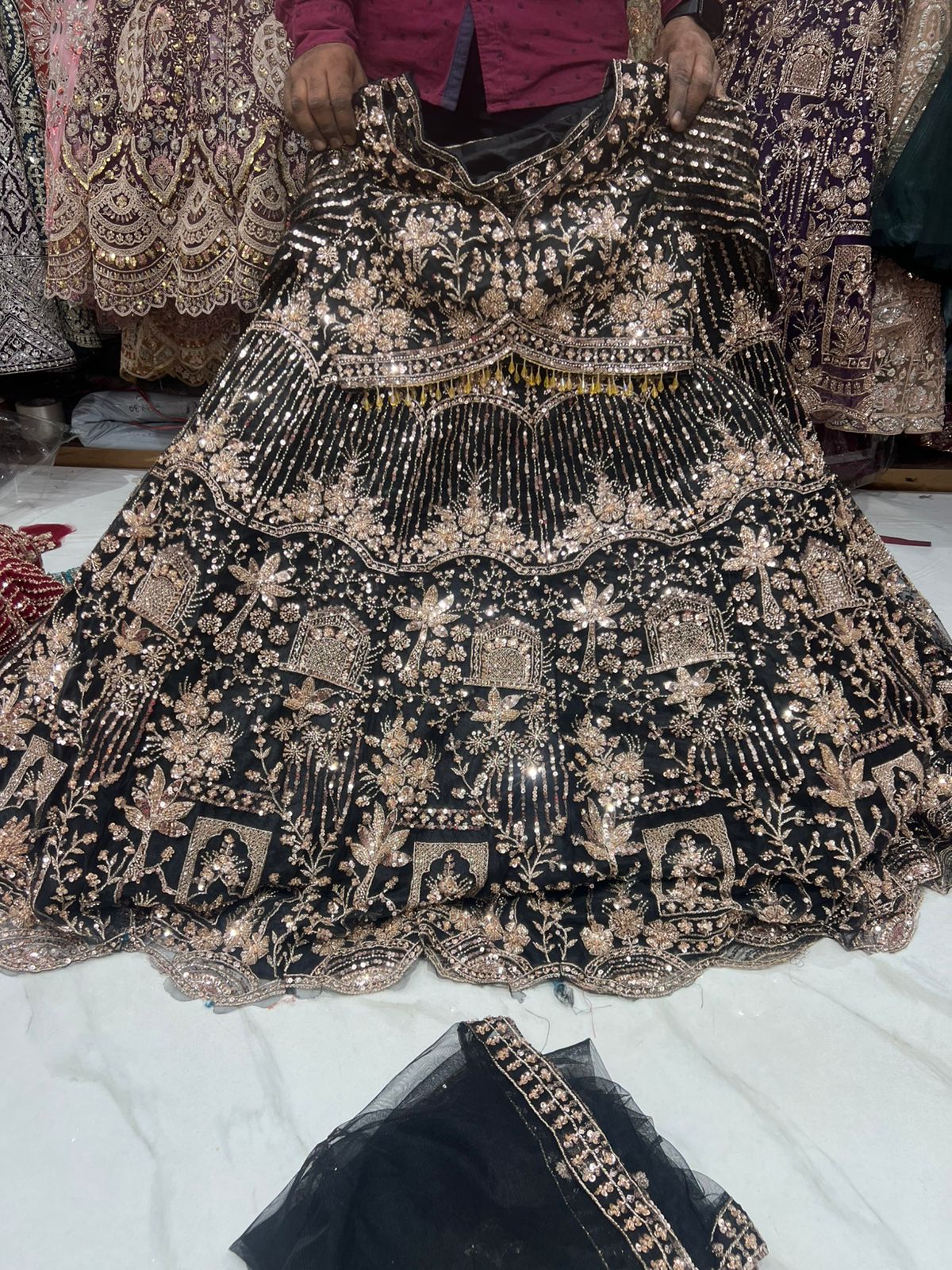 Hot Pink crop top Lehenga - Shopping World