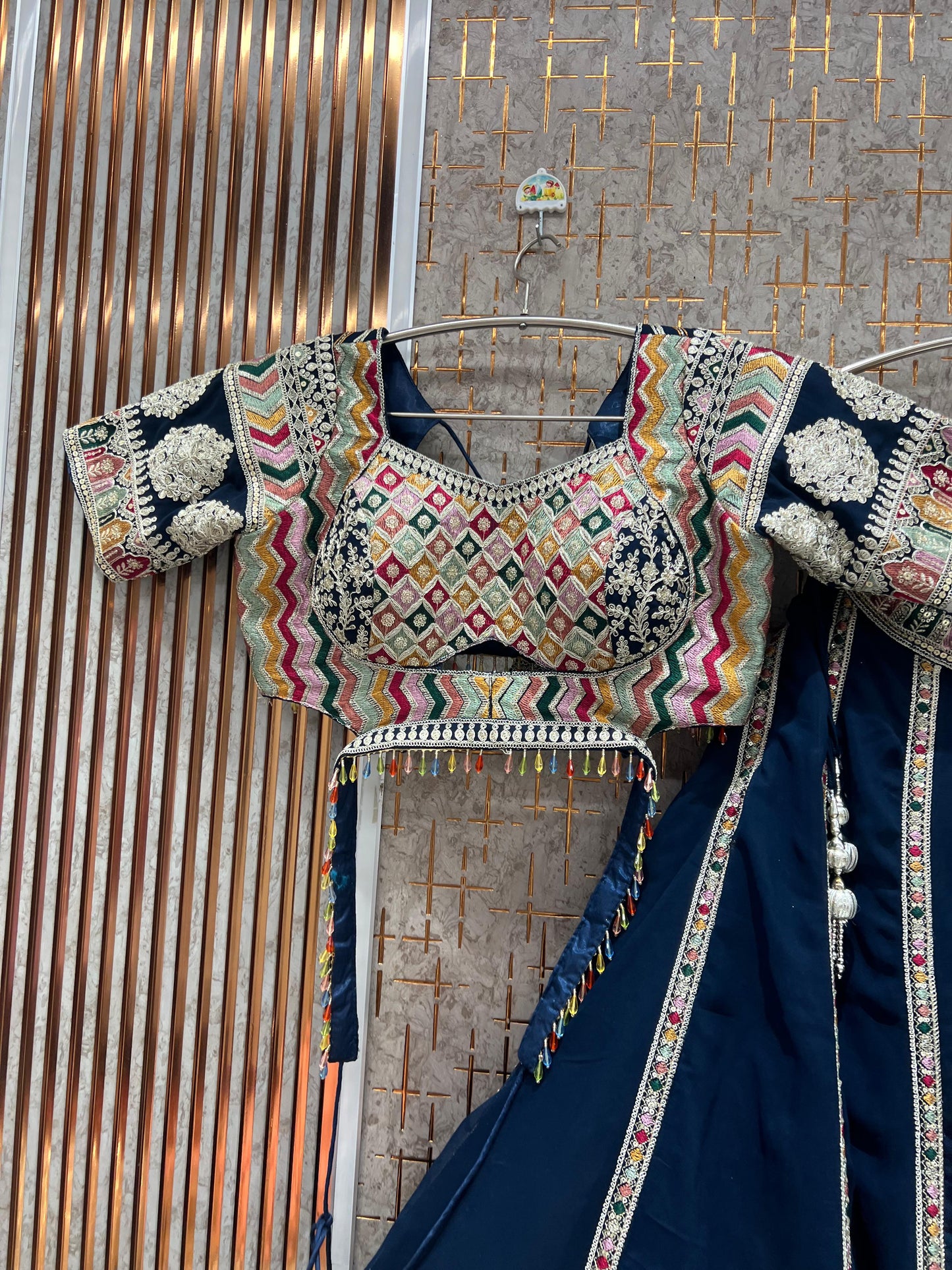 Fantastic Hot pink crop Top Lehenga