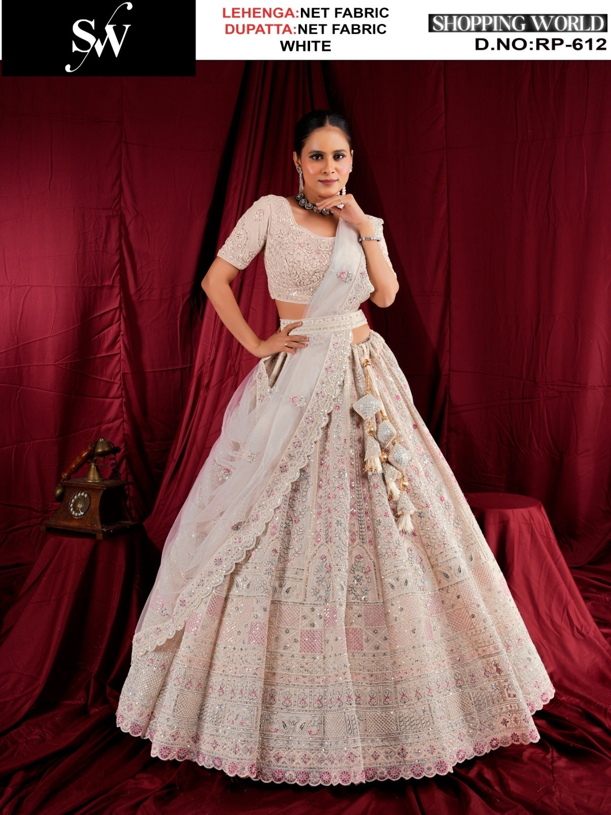 Charming pink Bridal Lehenga