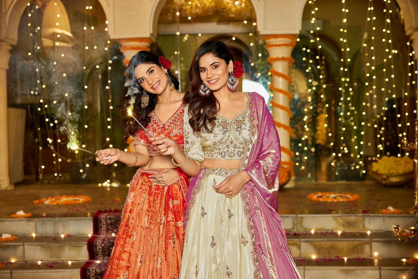 Awesome White pink Lehenga 2442