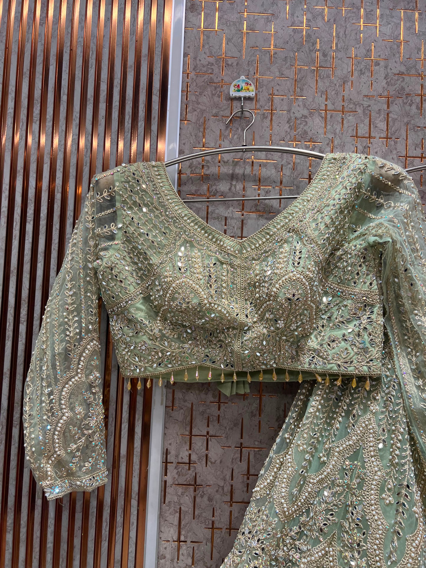Golden Crop Top Lehenga
