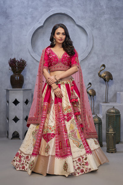 Beautiful off white pink lehenga
