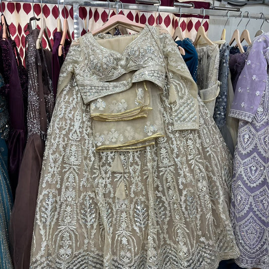 Golden on Golden Crop Top Lehenga