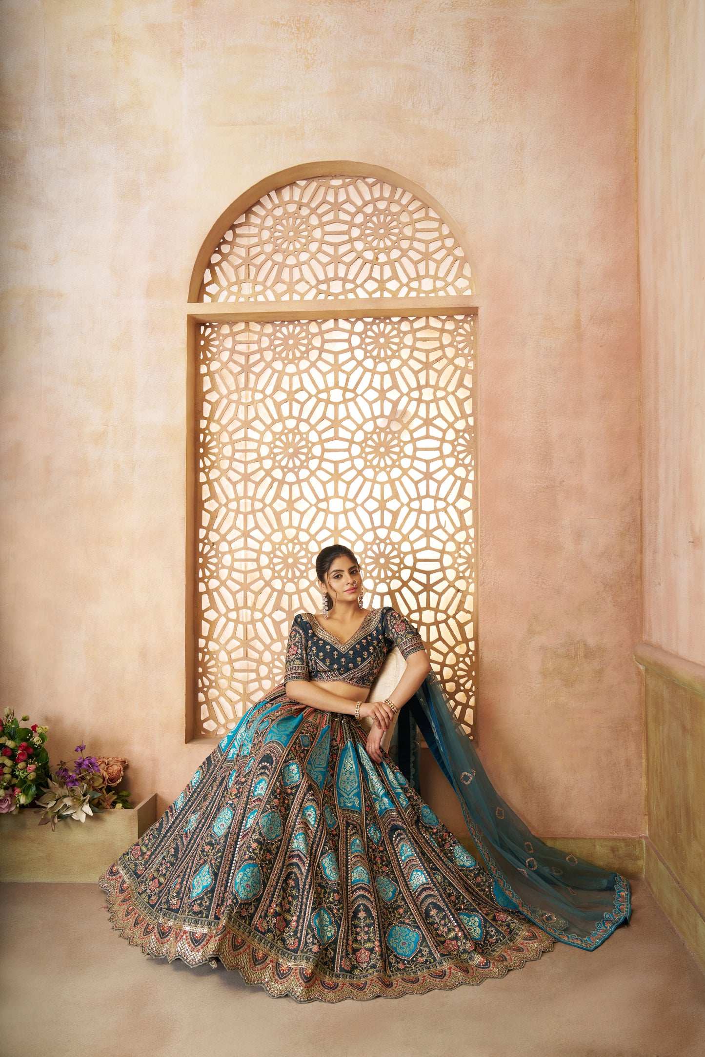 Amazing blue girlish lehenga 31