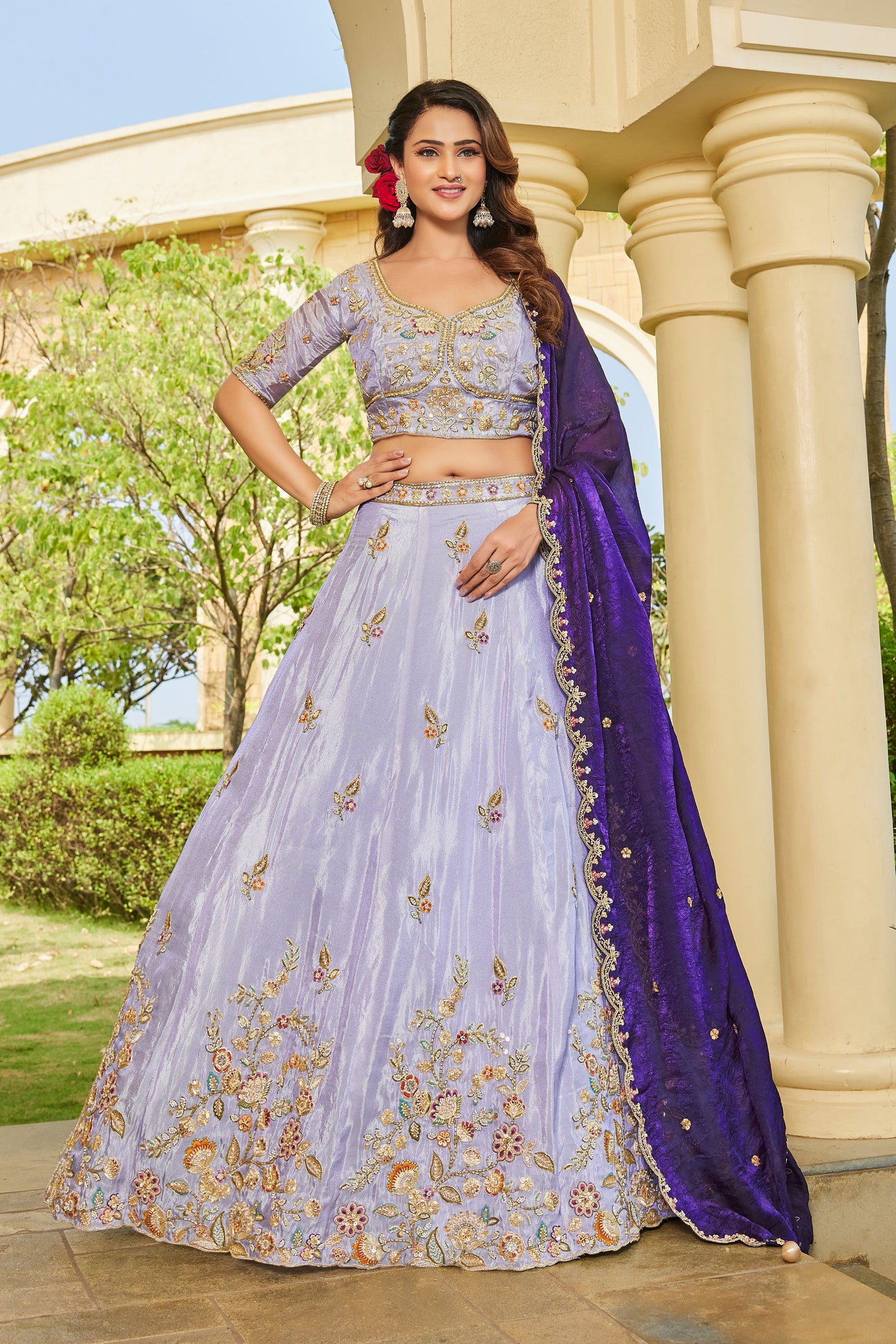 Delightful Lavender Lehenga 3836