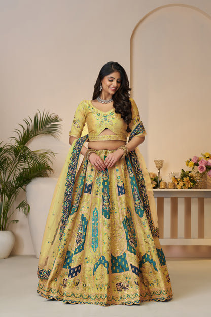 Lovely yellow girlish lehenga 492