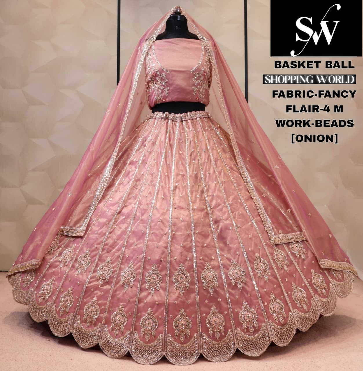 Fancy chiku golden Lehenga