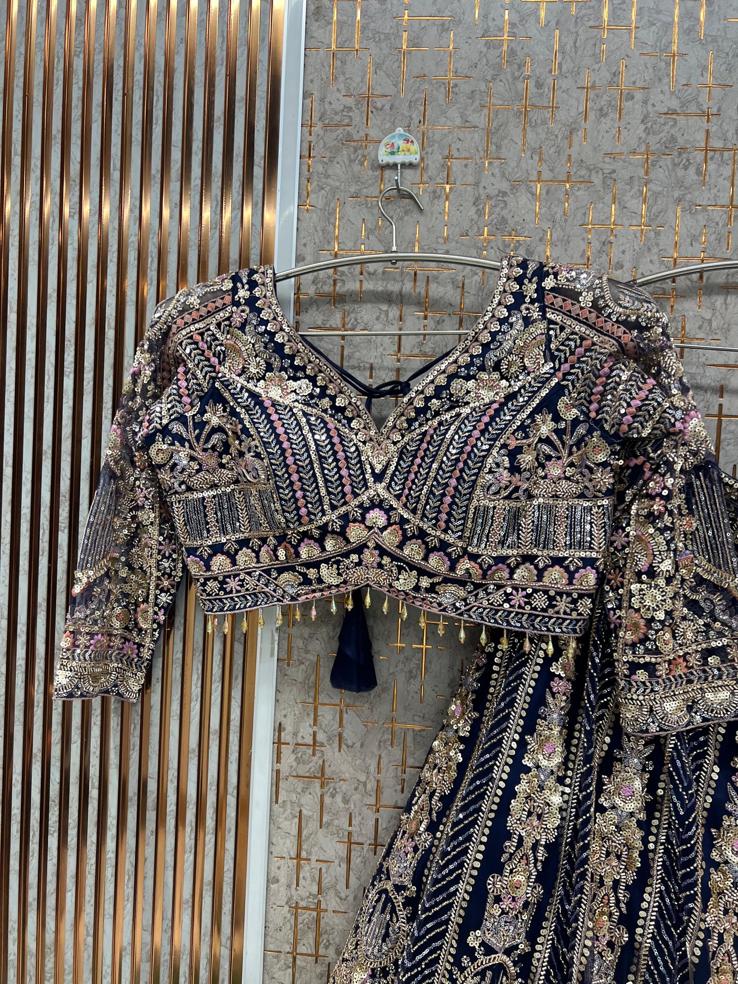 Black Crop Top Lehenga
