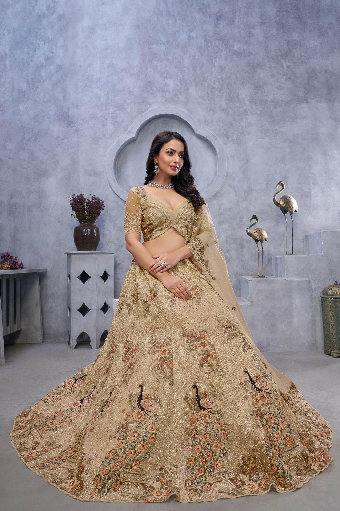 Gorgeous beige lehenga