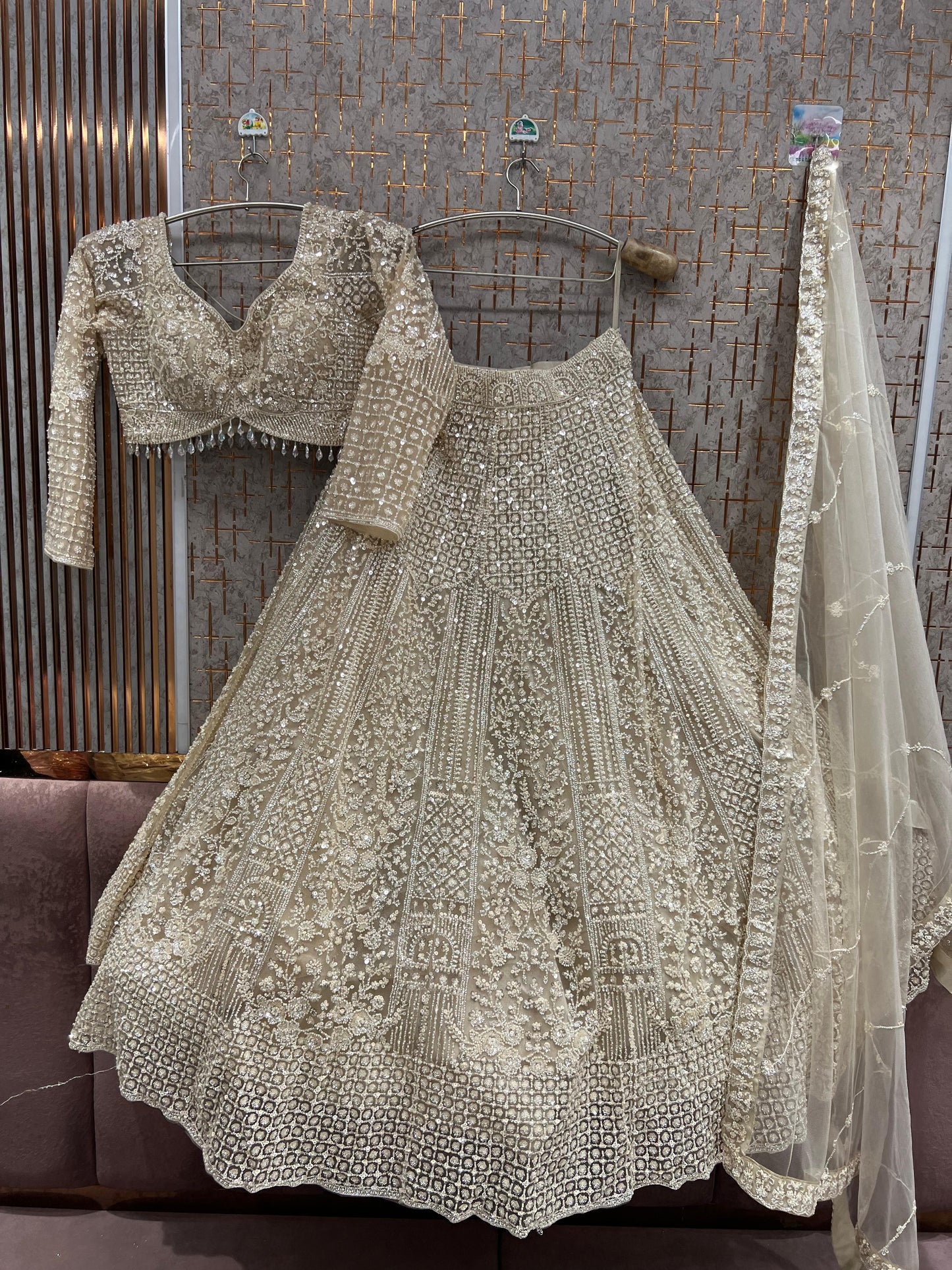Chiku Golden Crop Top Lehenga
