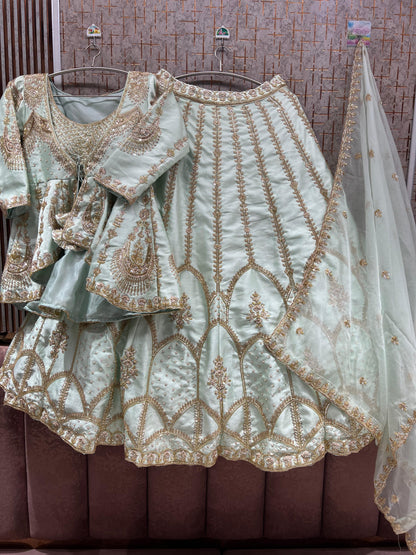 Golden Peplum long Dress Farshi Gaharara Dress Special