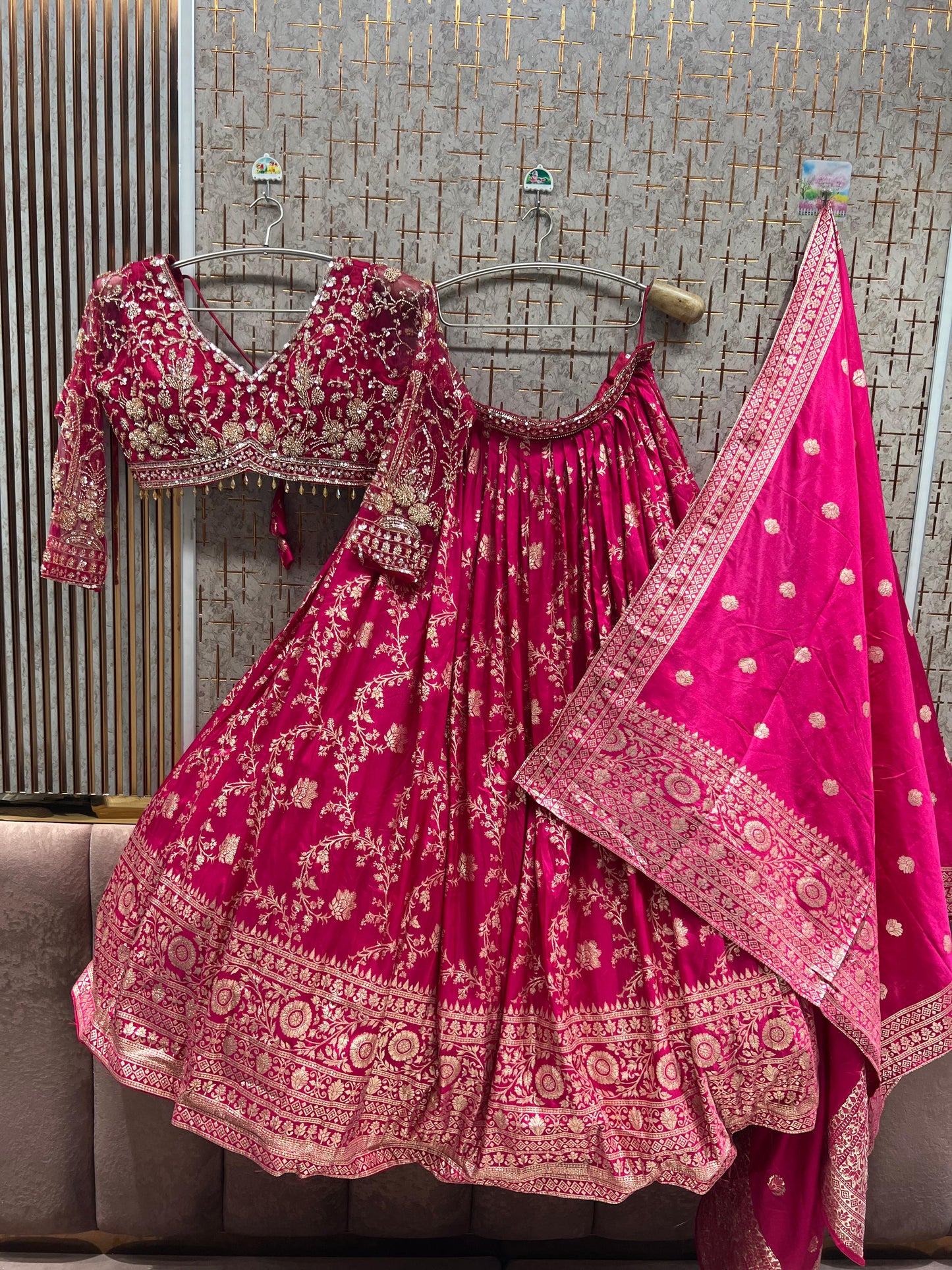 Blue Crop Top lehenga
