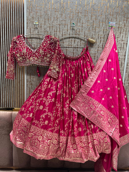 Blue Crop Top lehenga