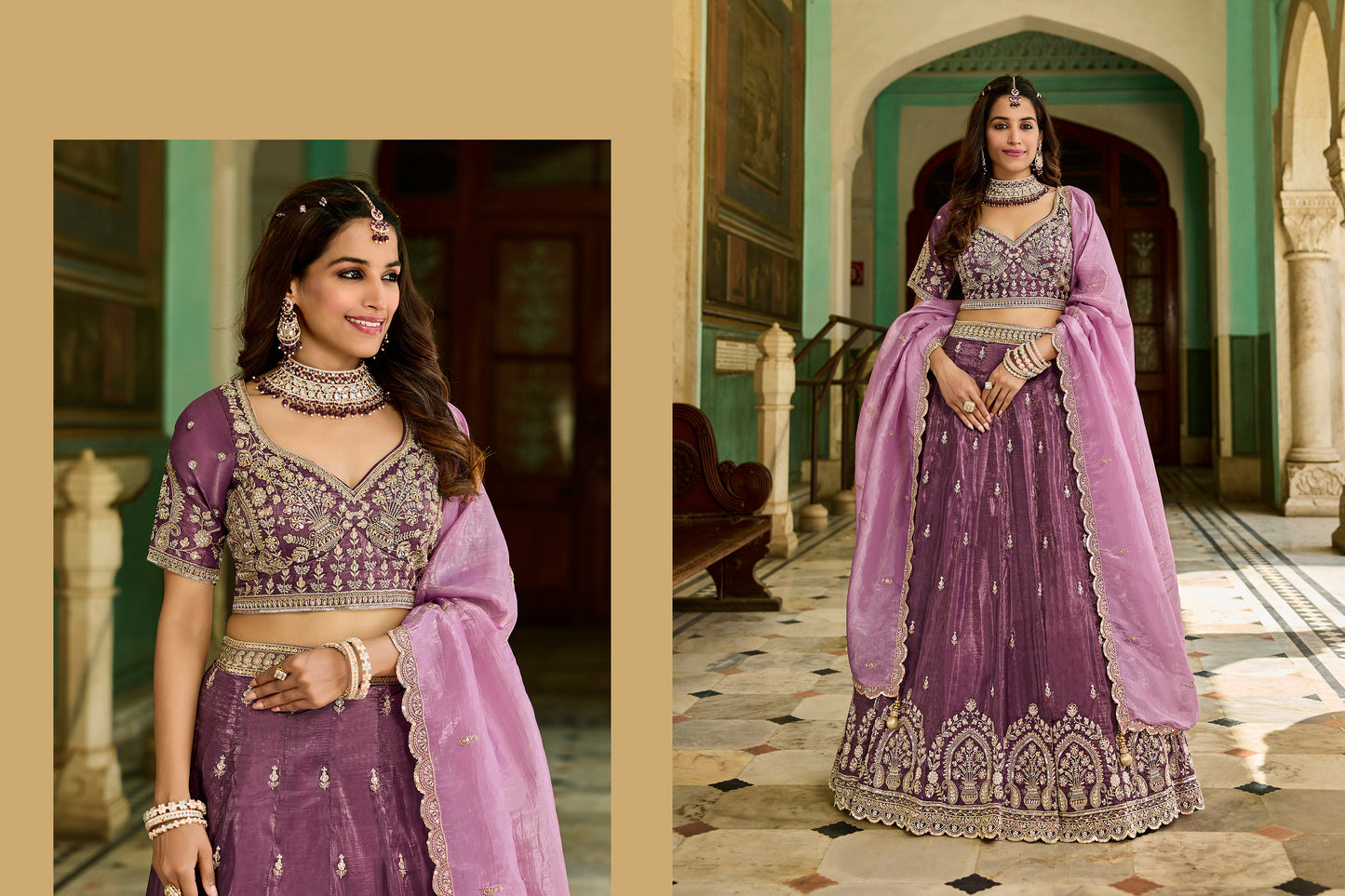 Beautiful Hot pink Crop top Lehenga 1215