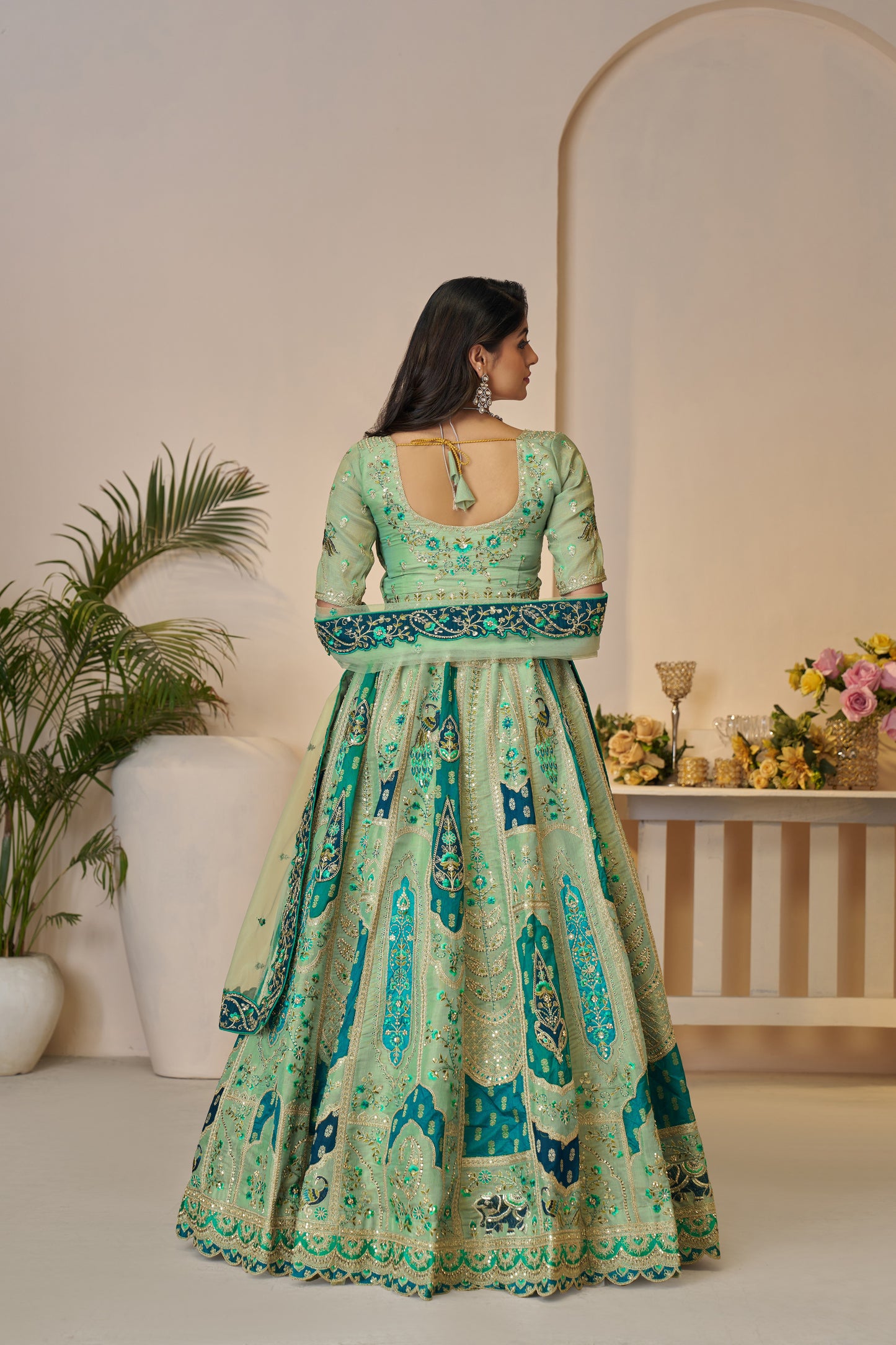 Khoobsurat green girlish lehenga 492