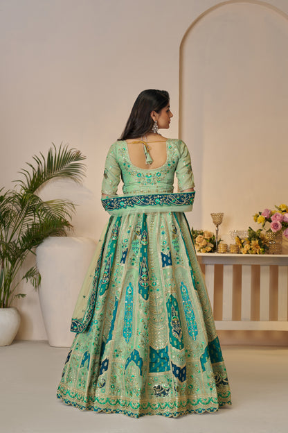 Khoobsurat green girlish lehenga 492