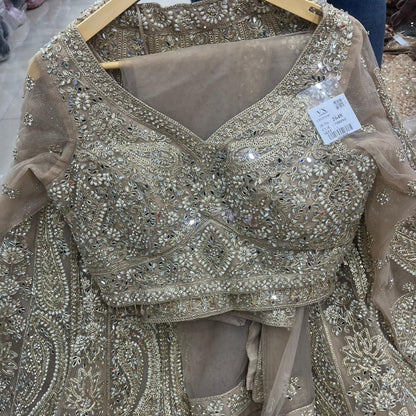 Peach crop Top Lehenga
