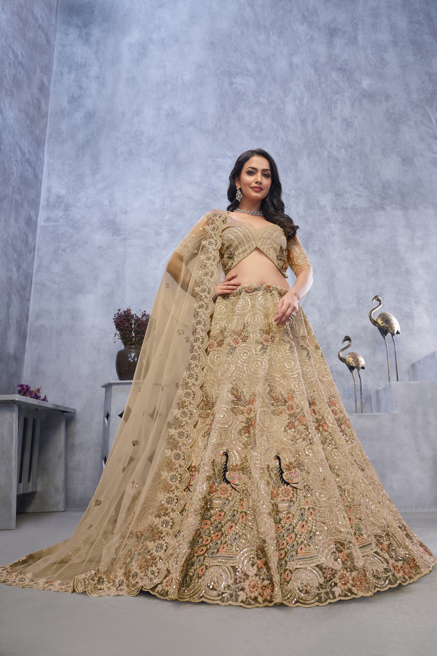 Gorgeous beige lehenga