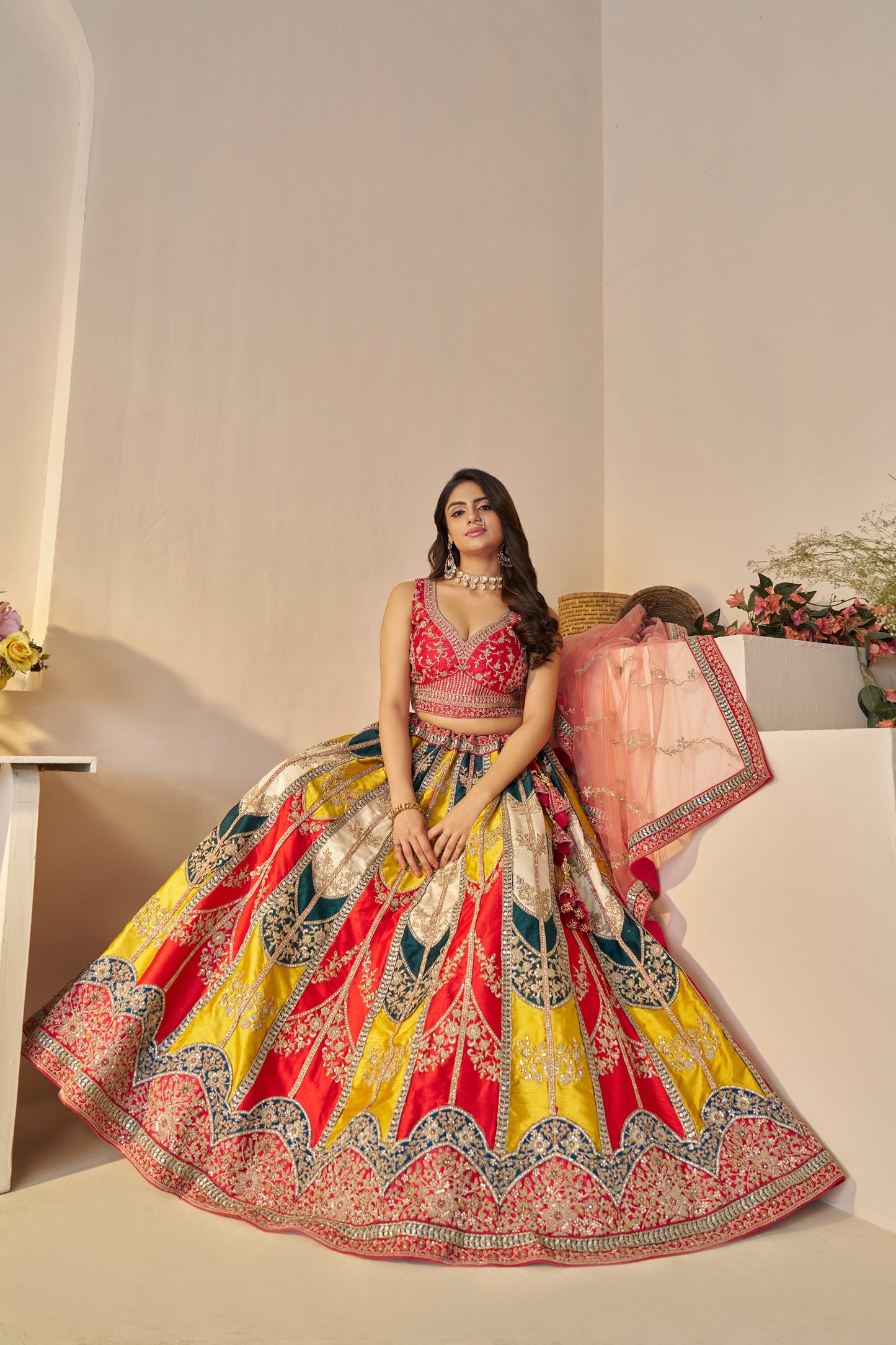 Pleasing multicolour lehenga 87