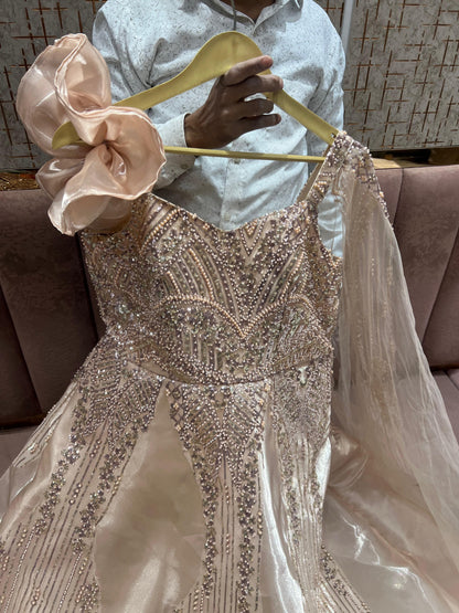 Peach Heavy Gown - Shopping World