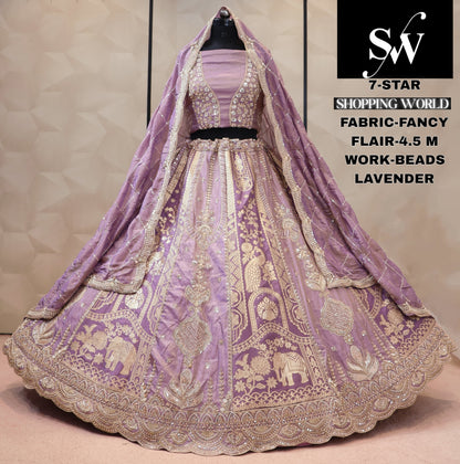 Fancy Green Blue Lehenga