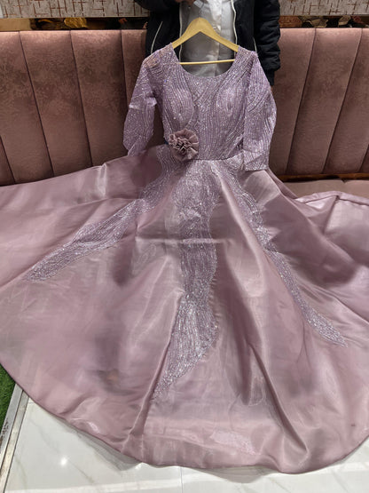 Engaging Sky blue gown