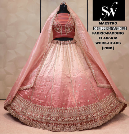 Padding pink Lehenga