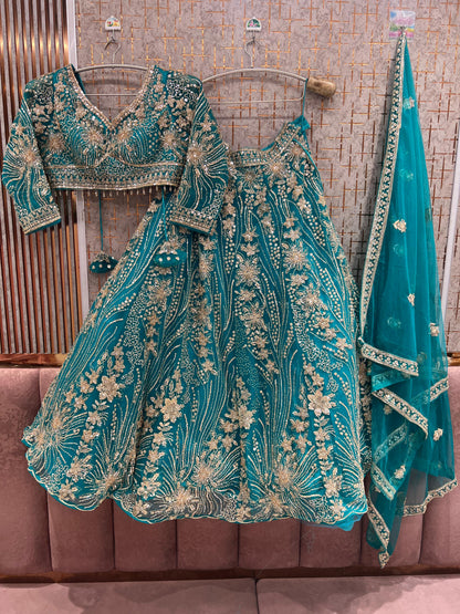 Hot pink Crop Top Lehenga