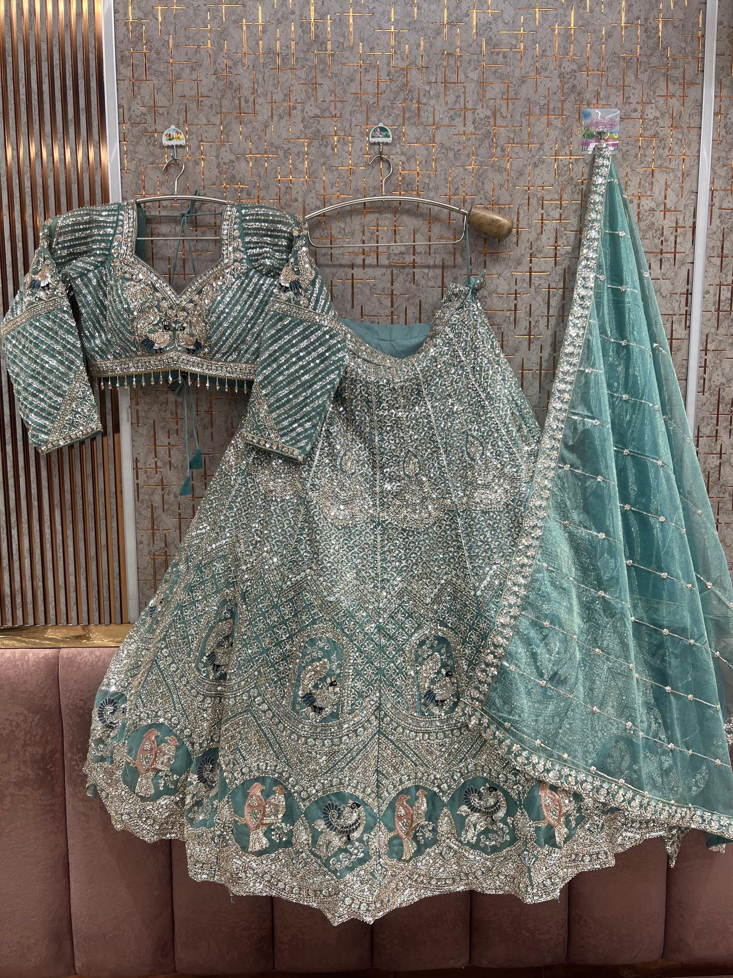 Purple Crop Top Lehenga